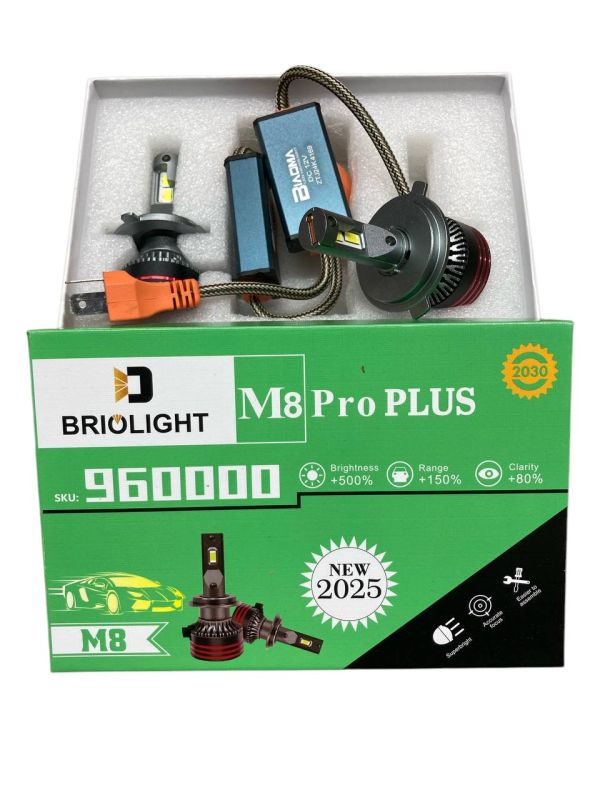 Світлодіодні LED лампи M8 Pro Plus H4