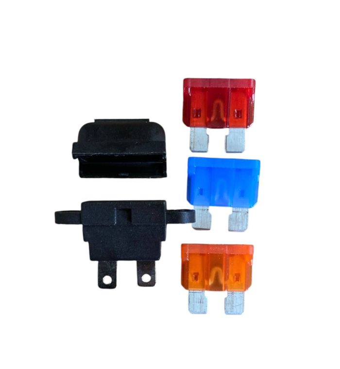 Утримувач автомобільного запобіжника П-подібного, монтажний під 2 отвори, корпус пластик