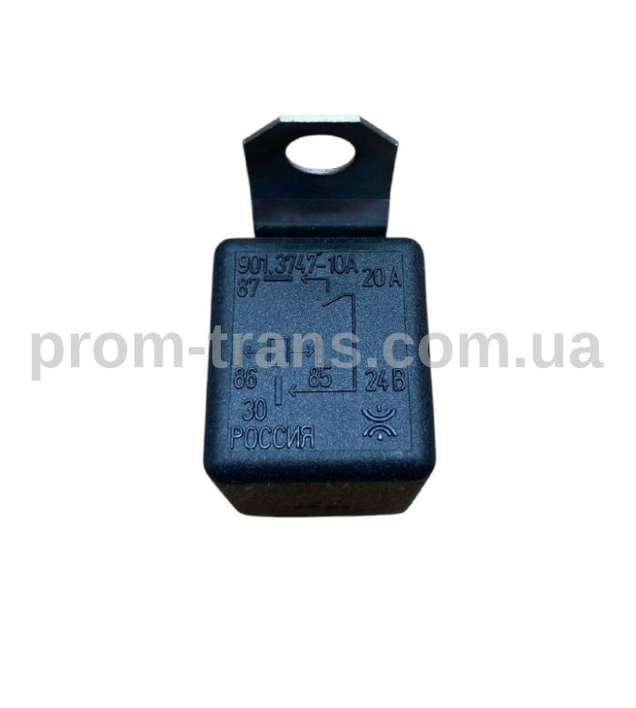 Реле 4-х контактное с кронштейном КамАЗ 901.3747-10 (401.3787-10) 24В (пр-во Радиодеталь)