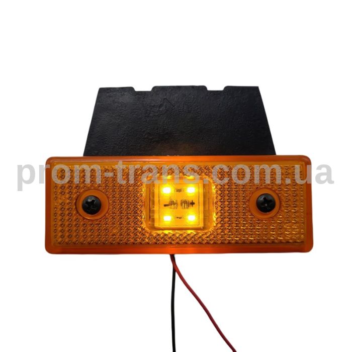 Габаритный фонарь с кронштейном LED 12-24V желтый FR0182 (пр-во FORM PLAS)