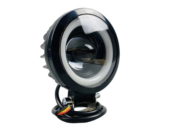 Светодиодная фара LED круглая 40W + LED кольцо, дополнительный светло туманная фара 2411
