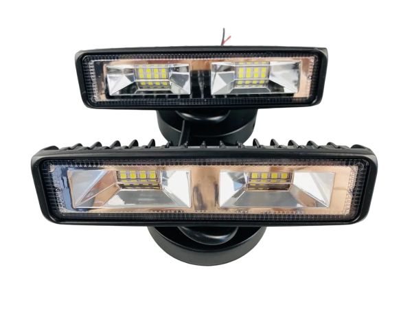 Фара LED прямоугольная 18W, 8 LED CHIP, широкий луч, 10/30V 6000K 1095