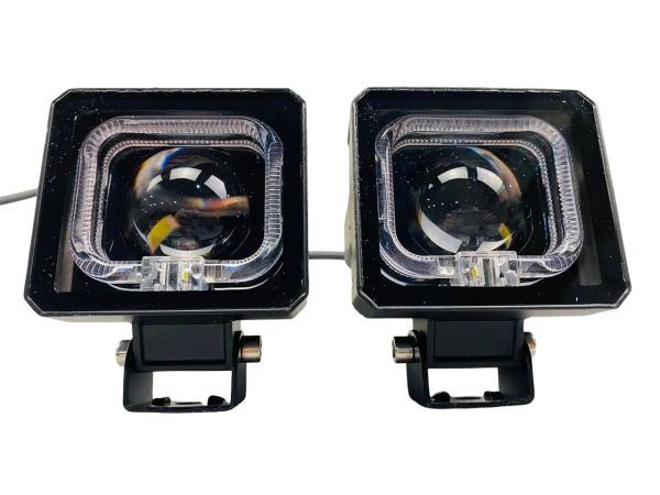 Фары-линзы LED противотуманные 3.5 дюйма (90 ММ Х 90 ММ), 45 W, IP68, 9V-36V, 3400LM (комплект 2 шт) 3018
