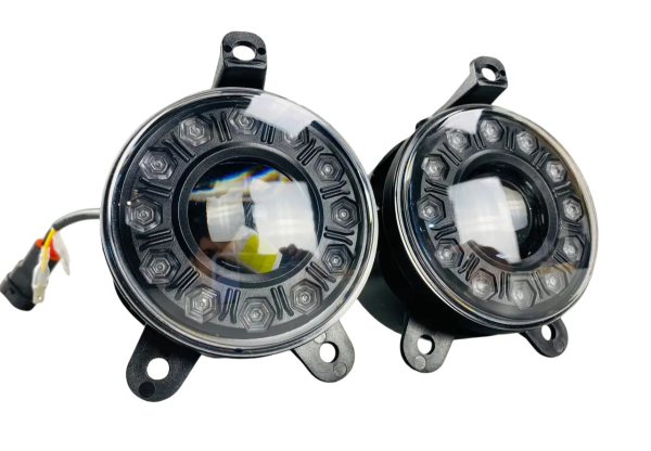 Светодиодные противотуманные фары 6000LM 3.5 дюйма с дхо белый оранжевый LED противотуманки IP67 ВАЗ 2518