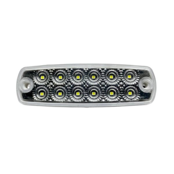 Габаритный фонарь диодный 12-24V 12LED белый DEP-FR0178W (пр-во FORM PLAS)