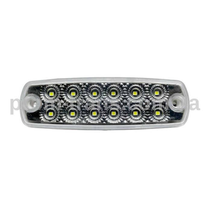 Габаритный фонарь диодный 12-24V 12LED белый DEP-FR0178W (пр-во FORM PLAS)