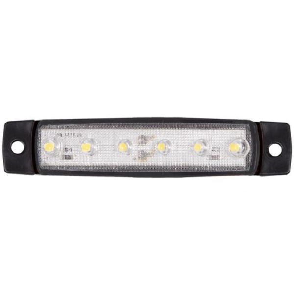 Габаритный фонарь светодиодный белый 6LED 12-24V FR0172W (пр-во FORM PLAS)