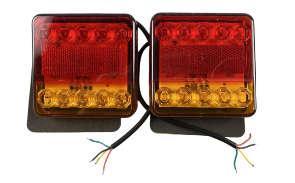 Фонарь LED квадратный задний для прицепов и грузовиков, светодиодный фонарь заднего хода 10 LED диодов 1996