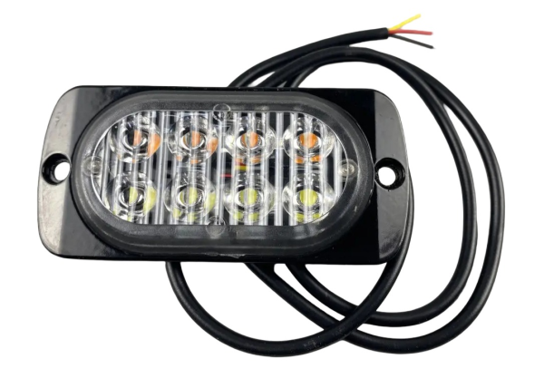 Стробоскоп автомобильный, аварийные проблесковые огни универсальные LED 12-24В (8 LED диодов) 2096
