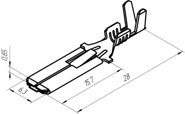 Контакт колодочний серії 6,3 мм