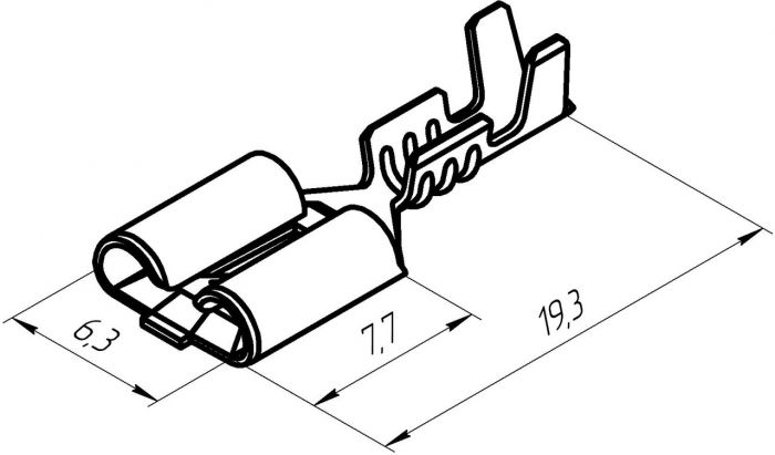 Контакт гніздовий серії 6,3 мм