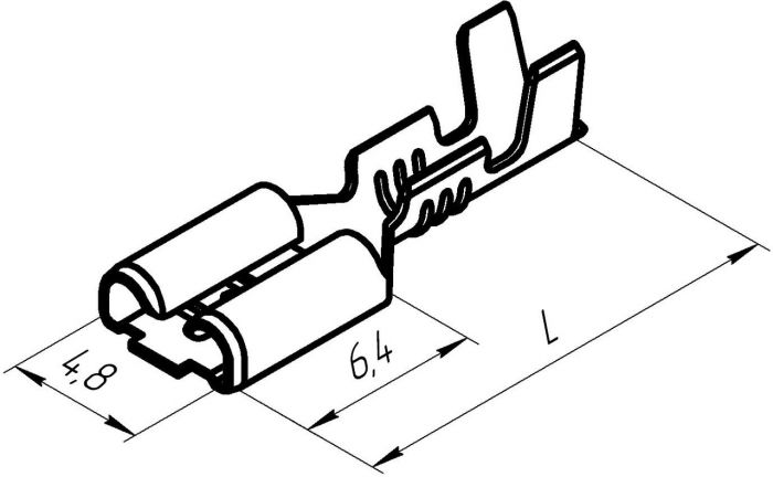 Контакт гніздовий серії 4,8 мм.