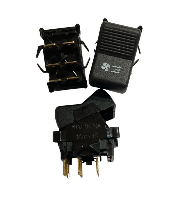 Перемикач вентилятора опалення КамАЗ, МТЗ, ЗиЛ, ПАЗ П147-04.11А (вир-во Радіодеталь)