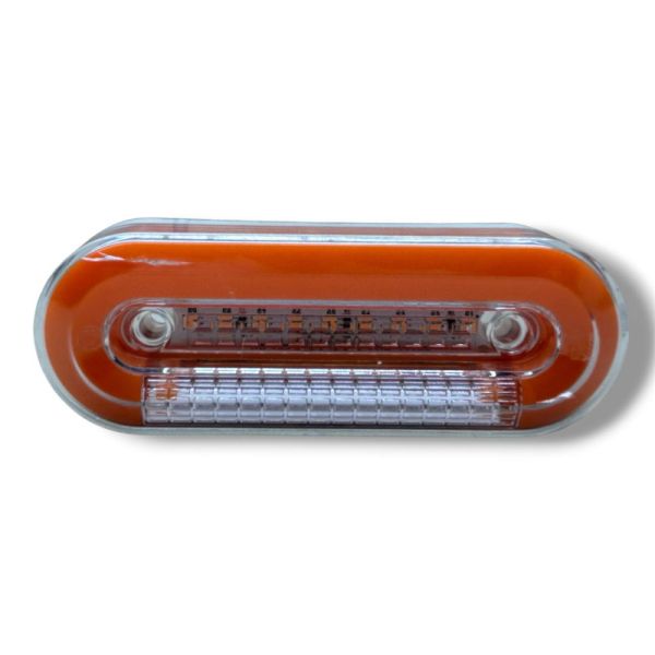 Габаритный фонарь Neon желтый, 12/24V с нижней белой подсветкой К-011