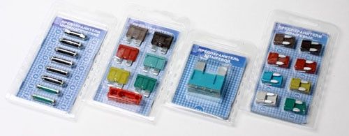 Запобіжники штирьові (МІНІ, НОРМА, МАКСІ), циліндричні, стрічкові