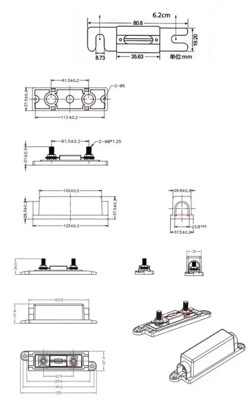 Тримач запобіжника MIDIVAL ANL