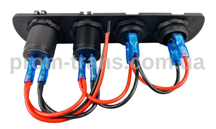 Автомобильная зарядка с двумя USB-портами, розеткой прикуривателя, цифровой дисплей 2574