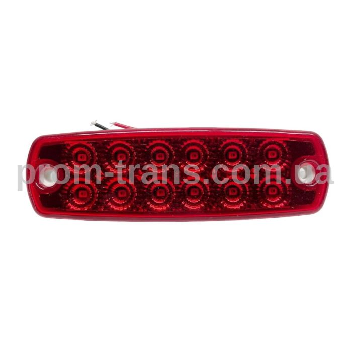 Габаритный фонарь диодный 12-24V 12LED красный DEP-FR0178R (пр-во FORM PLAS)