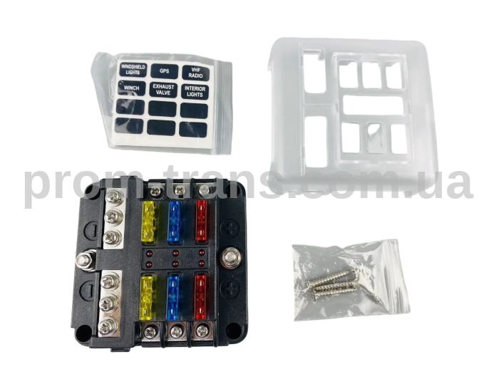 Блок для 6 предохранителей 12V/24V 2605