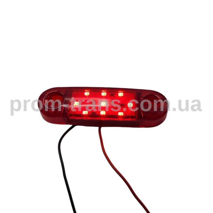 Габаритный фонарь 12-24V 9 LED красный 8 см FR0174 (пр-во FORM PLAS)