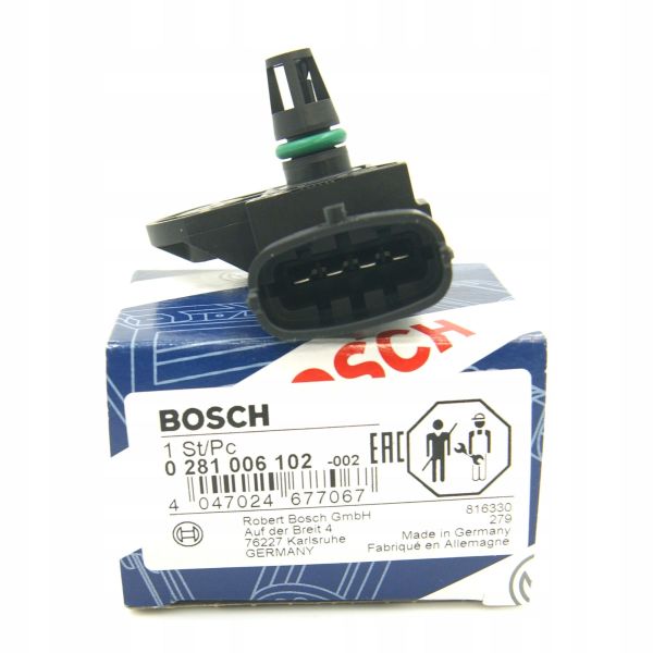 Датчик тиску наддуву повітря ГАЗон Next, КАМАЗ, МАЗ, ЗиЛ (аналог 742.3829, 0 281 002 576) 0281006102 (вир-во BOSCH)