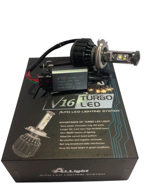Світлодіодні автомобільні лампи H4 Hi/Lo 40W V16 Turbo LED