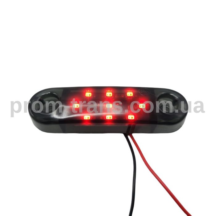 Габаритный фонарь 12-24V 9 LED красный Smoke 8 см FR0174FR (пр-во FORM PLAS)