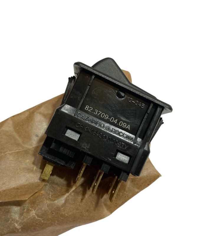 Клавіша вентилятора ГАЗ, ПАЗ 82.3709-04.09 (вир-во Радиодеталь)