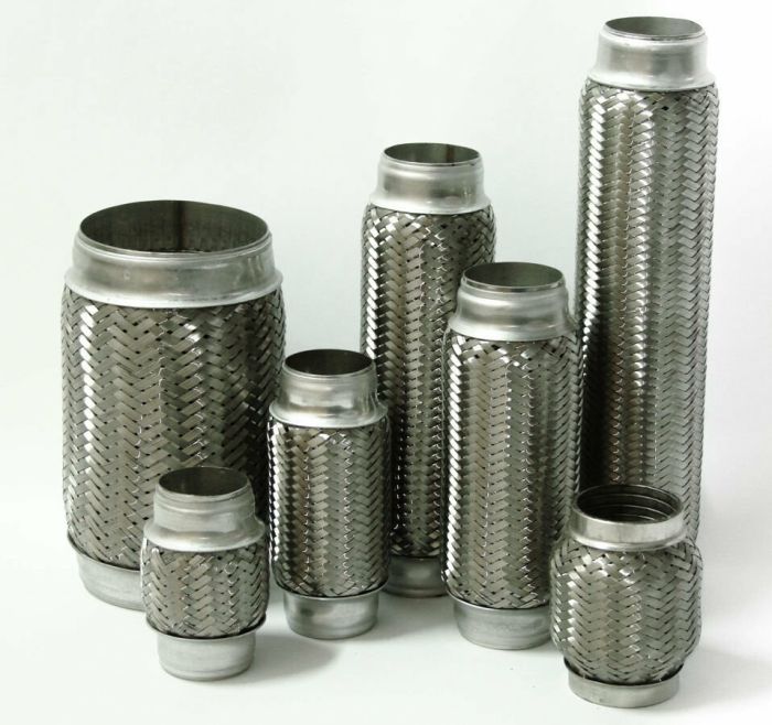 Гофра глушника всіх розмірів від 38 до 90 мм в діаметрі, довжина до 350 мм (вир-во WALLINE)