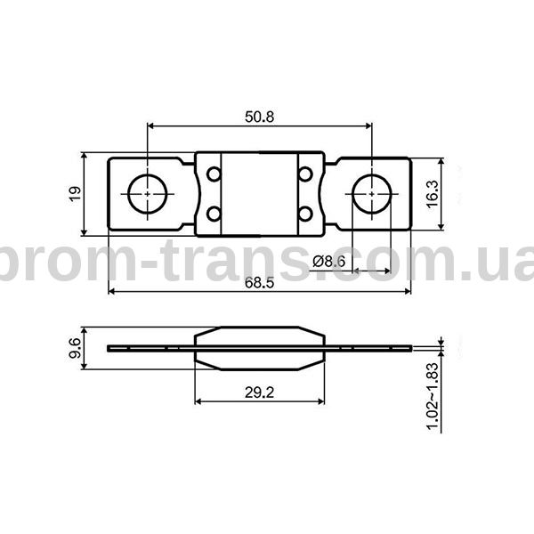 Предохранитель плавкий MEGAVAL 250A LITTELFUSE