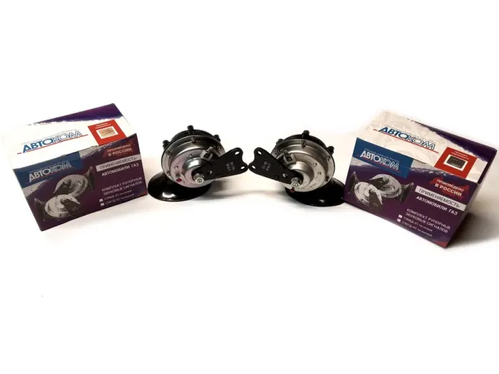 Сигнал звуковий КАМАЗ (24В, 8А) з кронштейном (к-т 2 шт) С 306/307Д-01 (вир-во ЛЭТЗ)