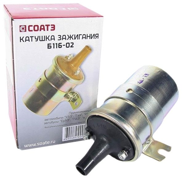 Котушка запалювання ГАЗ, УАЗ Б116-02 (вир-во СОАТЭ)