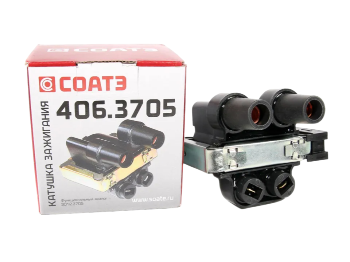 Котушка запалювання ГАЗель, ГАЗ-3302, 3110 (ЗМЗ-406) 406.3705 (вир-во СОАТЭ)