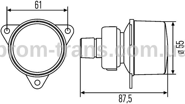 Фонарь указателя поворота 2BA 008 221-217 (пр-во Behr-Hella)