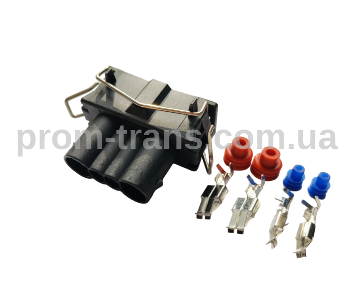 Авто разъем гнездовой 4-х контактный серии 2,8/4,8мм аналог Volkswagen 357 906 231