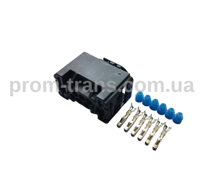 Авто разъем гнездовой 6-ти контактный серии MQS аналог AMP TE 1-967616-1