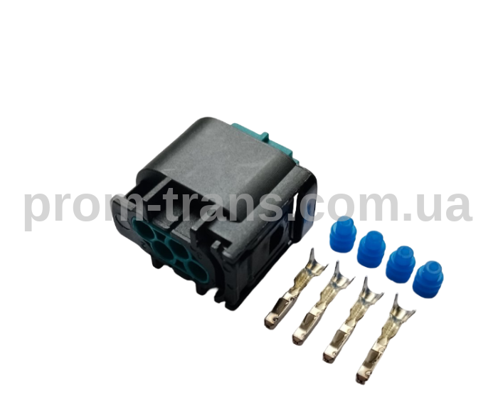 Авто разъем гнездовой 4х контактный аналог АМР 1-967640-1 MICRO QUADLOK