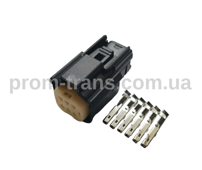 Авто разъем 6-ти контактный гнездовой аналог Molex 33472-0601