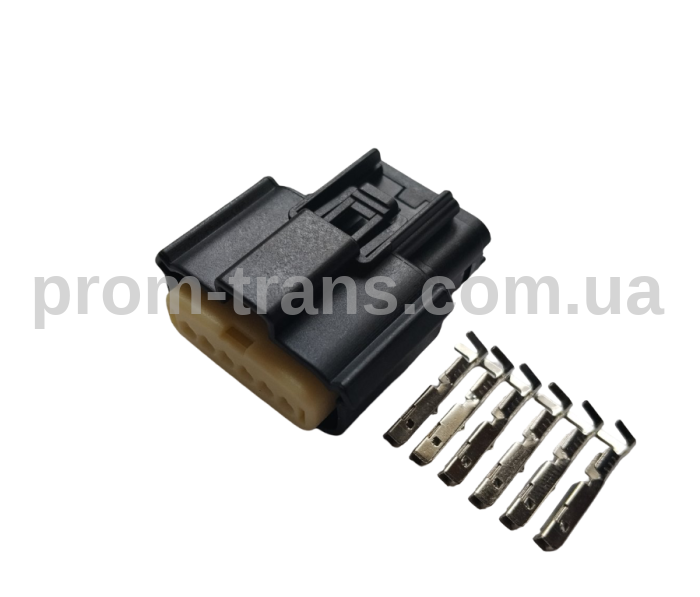 Авто разъем 6-ти контактный гнездовой серии 1,2мм аналог Molex 33471-0601