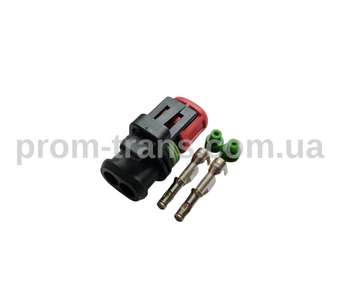 Авто разъем гнездовой 2-х контактный SERIES HSG ASSY DIA 1.5MM SKTLATCH аналог AMP 1337245-3
