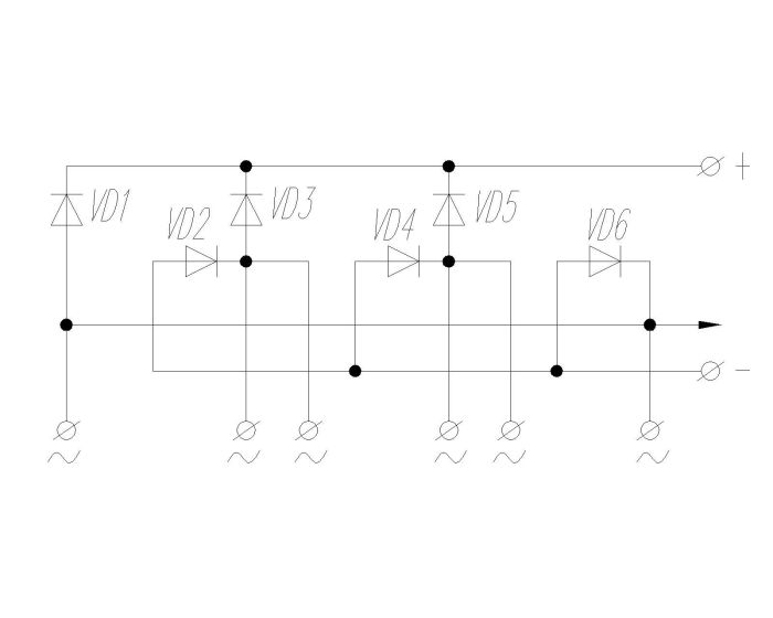 Міст діодний ВАЗ 1117-1119, 2170-90 генератора 9402.3701-14, 120А БВО8-120-02 (вир-во Орбита)