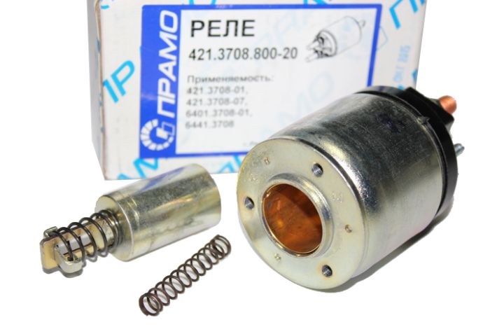 Втягуюче реле стартера ГАЗель, Волга, Москвич, УАЗ 421.3708.800-20 СТ 4216 (421.3708) на 3 кріплення (вир-во Прамо-Електро)