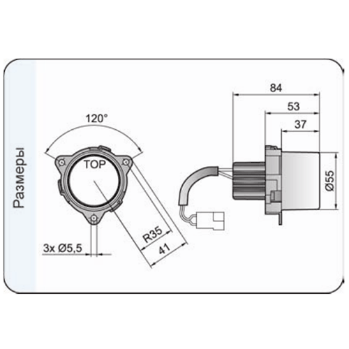 Ліхтар передній ЛАЗ габаритний LA3.23930 (вир-во WESEM)