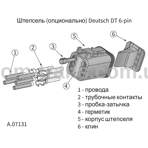 Фара головного світла з нижнім розташуванням кронштейна RGV1B.52400/RGV1B.52410 (вир-во WESEM)
